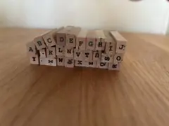木製アルファベットスタンプセット