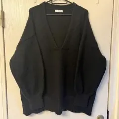 ap retro バルーン袖 Vネックニット