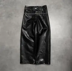 goar.archive クロコパンツ ワイドパンツ レッド風 swag - メルカリ