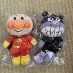 【新品・未開封】アンパンマン バイキンマン ぬいぐるみセット