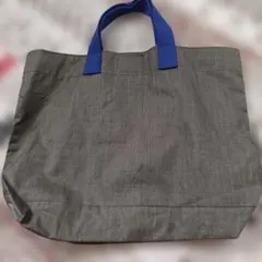 アマゾンエッセンシャル　トートバッグ ブラウン ブルーハンドル