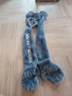 ミッキーマウス 耳付きフリーススカーフ