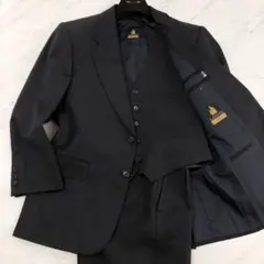 LANVIN ランバンクラシック 3ピース スーツ セットアップ ブラック 46