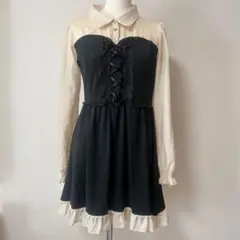 NEO森ガール フェアリーグランジ アクシーズファム 長袖ワンピース 緑