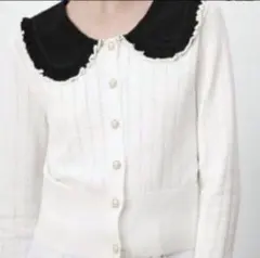 ZARA ラッフルカラー カーディガン S