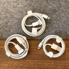 純正・未使用Apple Lightningケーブル 3本セットC×2本 A×1本