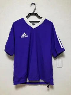 adidas デサント製　プルオーバー 半袖 パープル O-XOのサムネイル