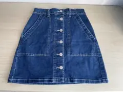 WEGO S ボタンタイトミニスカート デニムブルー ボタン　タイト