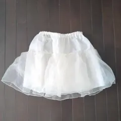 Catgarine Cottage フリル付きパニエ 42cm ホワイト