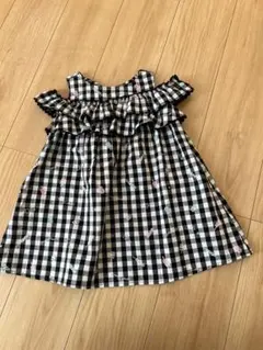 mezzo piano フリルノースリーブワンピース