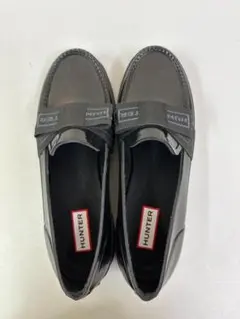 HUNTER　ハンター　防水ペニーローファー黒UK6美品