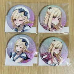 4種セット 喜多川海夢 グリッター 缶バッジ セーラー水着 くじメイト 着せ恋
