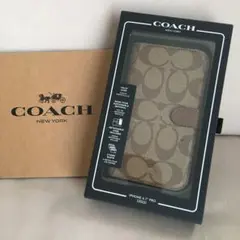 新品　コーチ COACH レザー iPhone 14Pro ケース　手帳