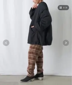 LUCA/LADY LUCK LUCA マフラー付ナイロン袖取り外し中綿ブルゾン