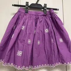 Jacadi Paris パープル 刺繍 スカート 116cmのサムネイル