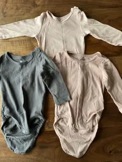 H&M ベビー 新生児 乳児 60 3枚 セット ボディースーツ