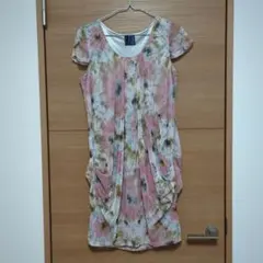 Bou Jeloud ひざ丈ワンピース 半袖 ピンク