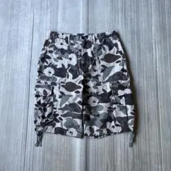 00s HANG TEN 迷彩 ワイド カーゴショーツ L カモフラ 花柄のサムネイル