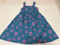 상태좋음 しまむら リトシー 花柄 원피스 110 グリーン