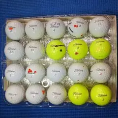 214 ロストボール タイトリスト PRO V1x 年代混合 イエロー20球 B