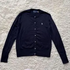 ポロ ラルフローレン ピマコットン カーディガン ネイビー 現行QRタグ
