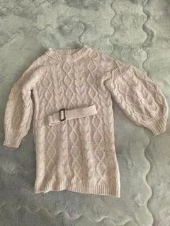 apre`s jour ベルト付きケーブルニットワンピース