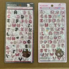 【正規品】ボンボンドロップシールmoji キティちゃん・マイメロ２枚セット