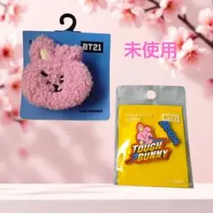 415 BTS BT21 COOKY ヘアピン バッジ 2点セット ジョングク