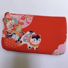 古布　ポーチ　アンティーク　ハンドメイド　犬張子