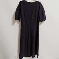 SHEINダークネイビー 半袖カットソーワンピース M