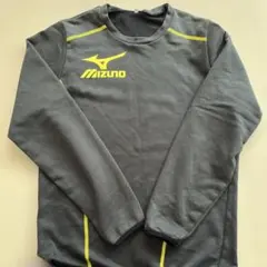 Mizuno 長袖カットソー ブラック/イエロー