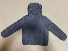 ユニクロ UNIQLO キッズ ライトウォームパデットパーカー ダークグレー