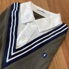 【安心してください。一枚ですよ。】ファミリア　120 襟シャツ　重ねてる風♡