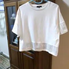 COMME CA ISM ホワイト半袖Tシャツ 11号(L)のサムネイル