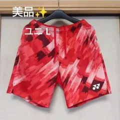 美品✨Pー②YONEX ハーフパンツ／中国代表／ユニ L／フラッシュオレンジ