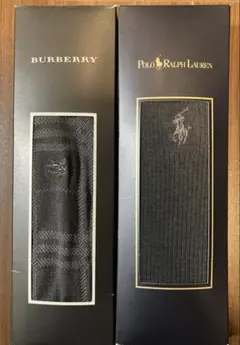 Burberry PoloRalph Lauren ソックス　メンズ　2足