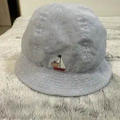 familiar ストライプ 帽子 49-51cm