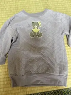 ベビーパジャマセット グレー クマ柄