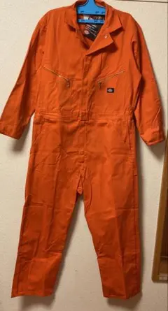 未使用品ディッキーズ オレンジつなぎ　メンズXL
