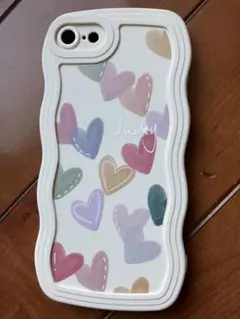 カラフルハート柄iPhoneケース
