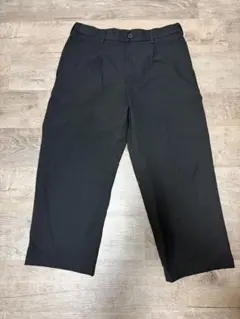 ユニクロ タックワイドパンツ M ブラック メンズ