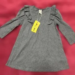 Bee des Bee グレー 七分袖ワンピース