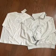 新品タグ付き　ハーフZIP+ロンTセット pom ponette トレーナー