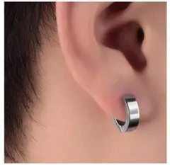 フープ ピアス 両耳 シルバー リングピアス サージカルステンレス 男女兼用