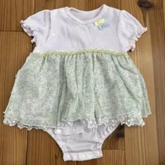 フリル付き花柄ロンパース 95cmまで