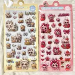 labubu ボンボンドロップシール 2シートセット