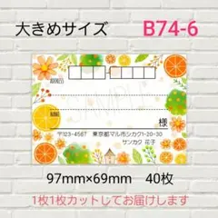 B74-6　宛名シール　大きめサイズ　40枚