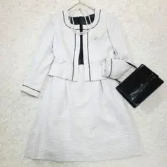 ノーカラージャケット ワンピースセットアップ ママスーツ フォーマル 7号