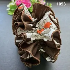 リバティシュシュ新作No1053✿フラジャイル・ブルームス　オレンジネオン