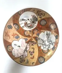 九谷 谷口製 金彩 金襴手細密絵 金細 皿 23cm 工芸品 - メルカリ